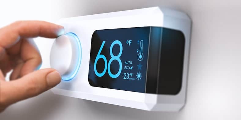Hand adjusting thermostat