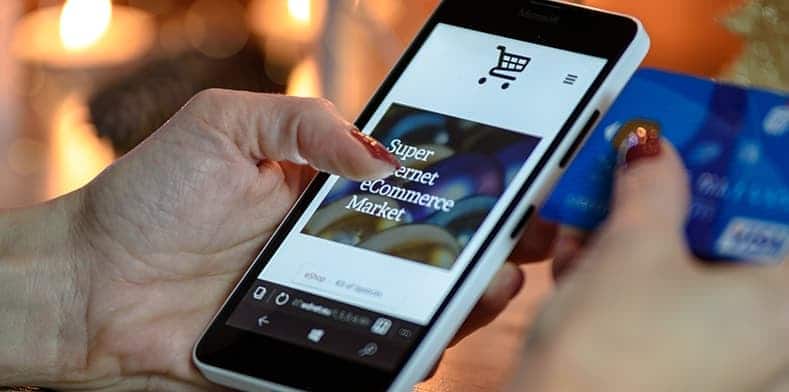 BigCommerce on a mobile phone