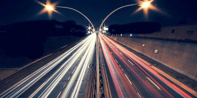 Freeway at night