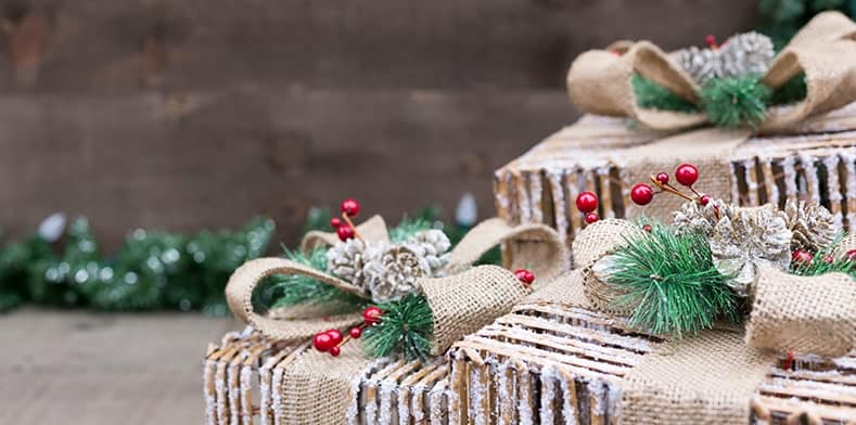 Christmas gifts wrapped