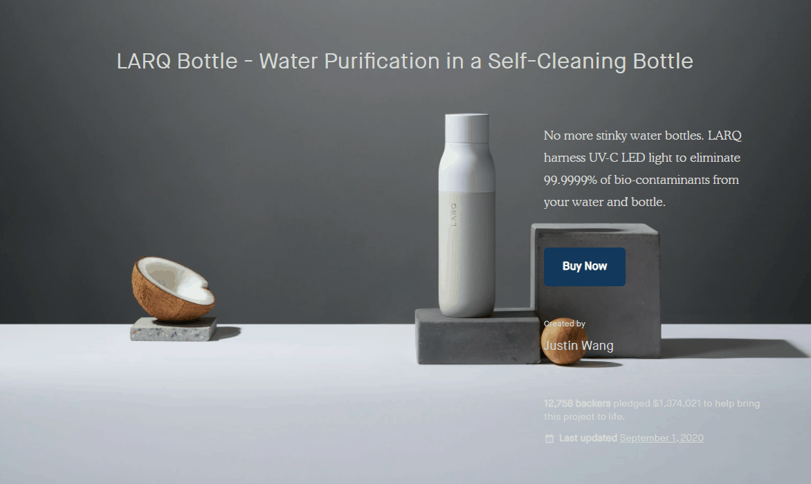 Larq water purification advert
