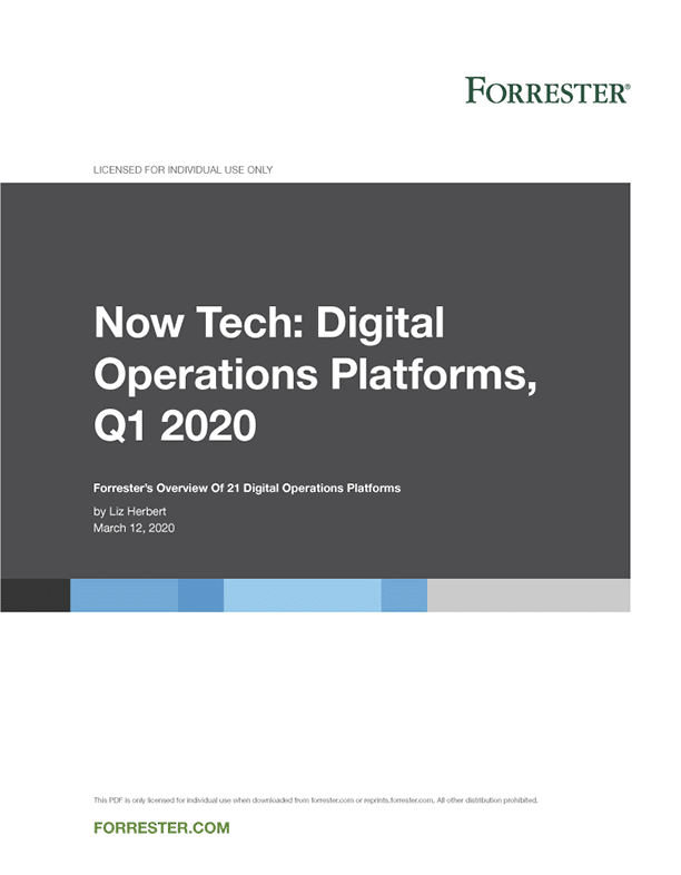 Forrester Overview of 21 Digital operations platforms