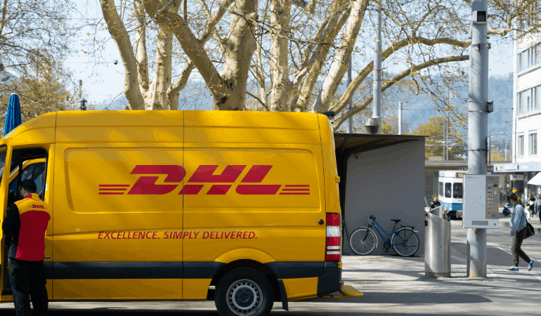 DHL delivery van