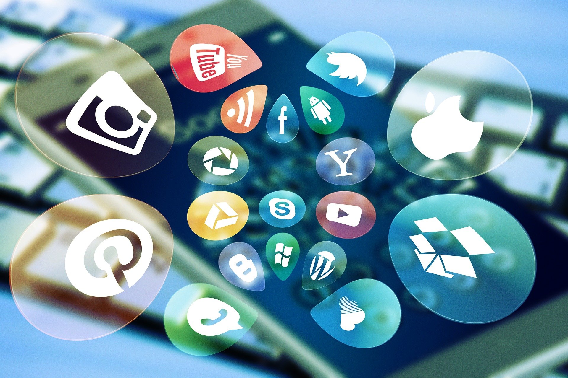Social and tech app icons