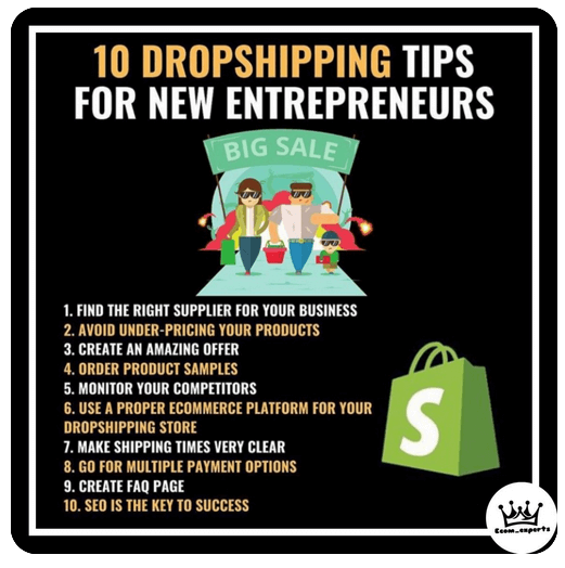 Dropshipping tips for entrepeneurs