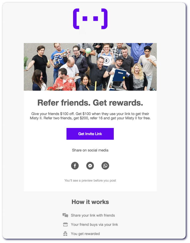 Reward-based referral