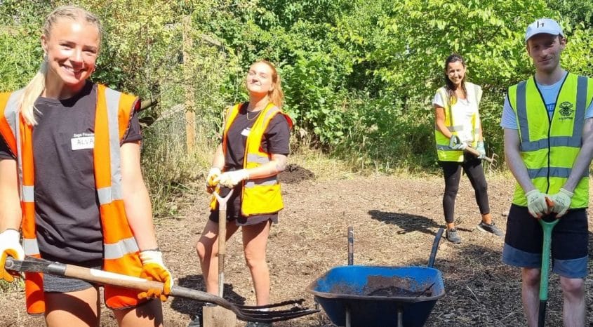Brightpearl volunteers muck in at Windmill Hill City Farm