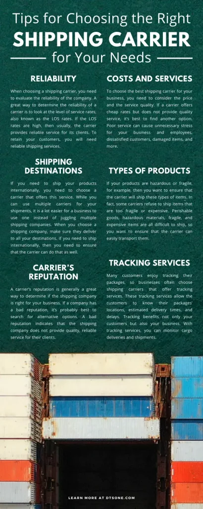 Choosing the right shipping carrier