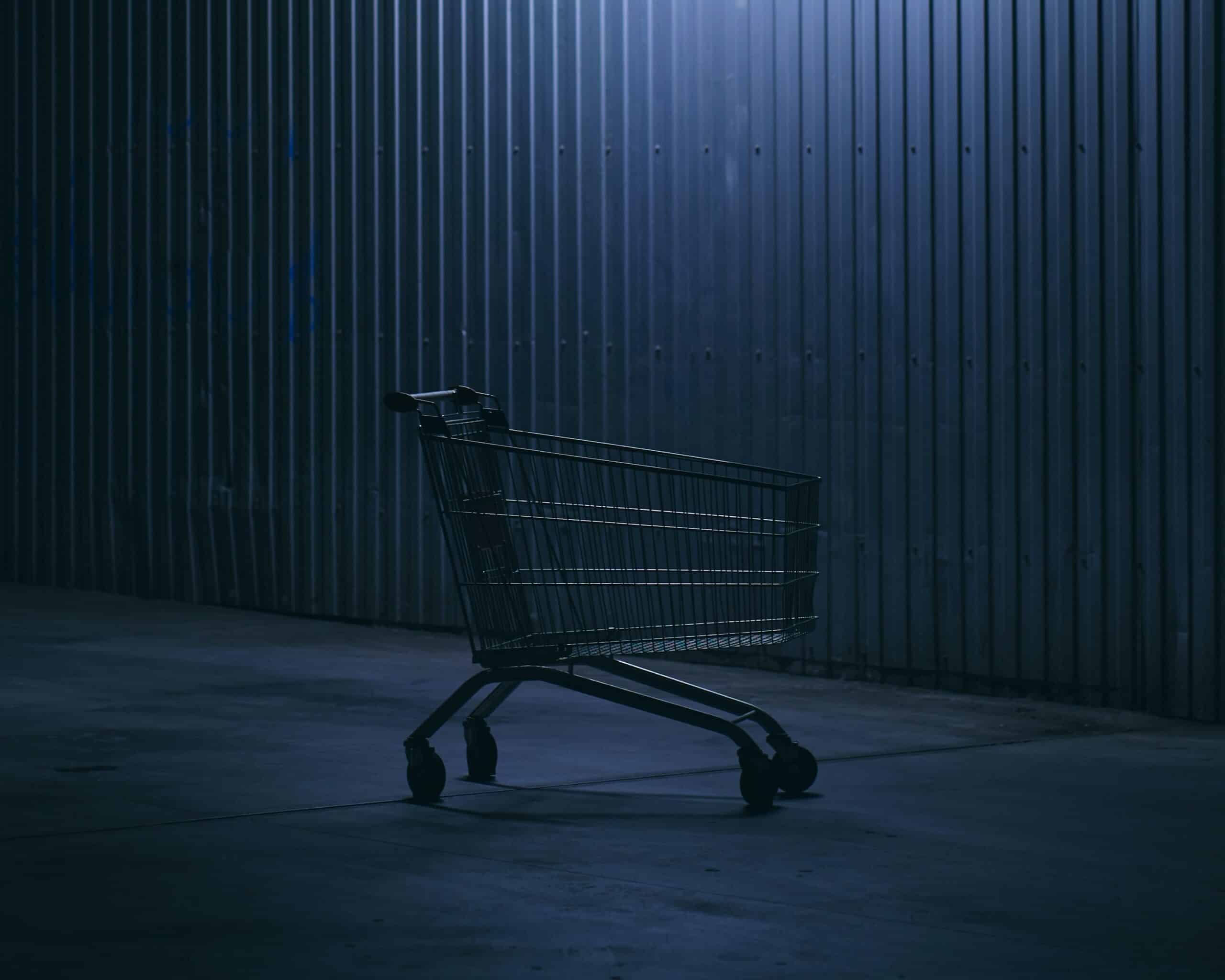 Empty shopping trolley